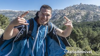 Alex Villar saltador BASE y alpinista en La Pedriza el pasado 7 de mayo 2022.