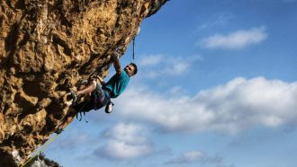 Enrique Beltrán en 'Priorato de Sión' 9a de Alquézar (Foto: Dani Moreno).