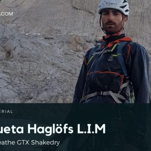 Javi Guzmán con la chaqueta L.I.M Breathe GTX Shakedry de HAGLÖFS