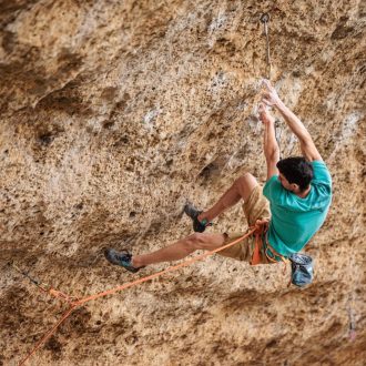 Jorge Díaz-Rullo en el Racó de la Finestra de Margalef (Foto: Javi Pec).