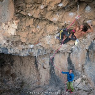 Dani Moreno en Priorato de Sión 9a de Alquézar  (Alejandroruizphoto.com)