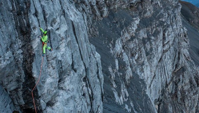 Simon Gietl y Roger Schaeli en el Eiger.