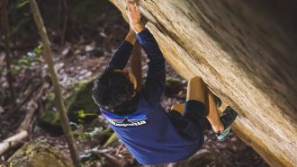 Kazuma Ise en 'Epitaph' 8C+ de Hourai (Foto: @nabeyan_____).