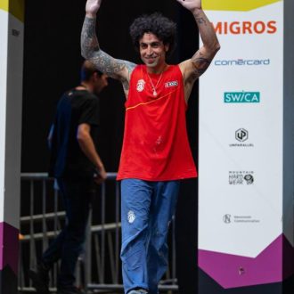 Iván Muñoz, campeón del mundo de Paraescalada 2023. Foto: Lena Drapella / IFSC