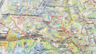 Mapa La Grave ski itineraio