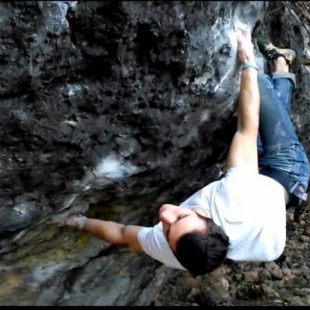 Nacho Hernández en David Guetto (8B) en Tamajón  (Col. Nacho Hernández)