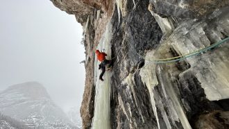 Raffaele Mercuriali en el L3 de 'Emozioni alpine' en Val Travenanzes (Foto: Santi Padrós).