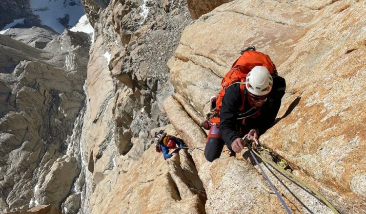 Javi Guzmán, Cristian García y Álex González en la 'Afanassieff del Cerro Chaltén (Foto: J.Guzmán).