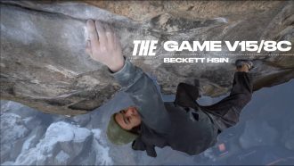 Beckett Hsin en 'The Game' 8C de Boulder Canyon (Foto: Youtube).