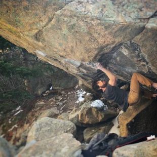 Jimmy Webb en The game 8C de Boulder Canyon  (Isabelle Faus)